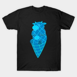 Sim-Moo-Lation  - Cyan - CowLick T-Shirt